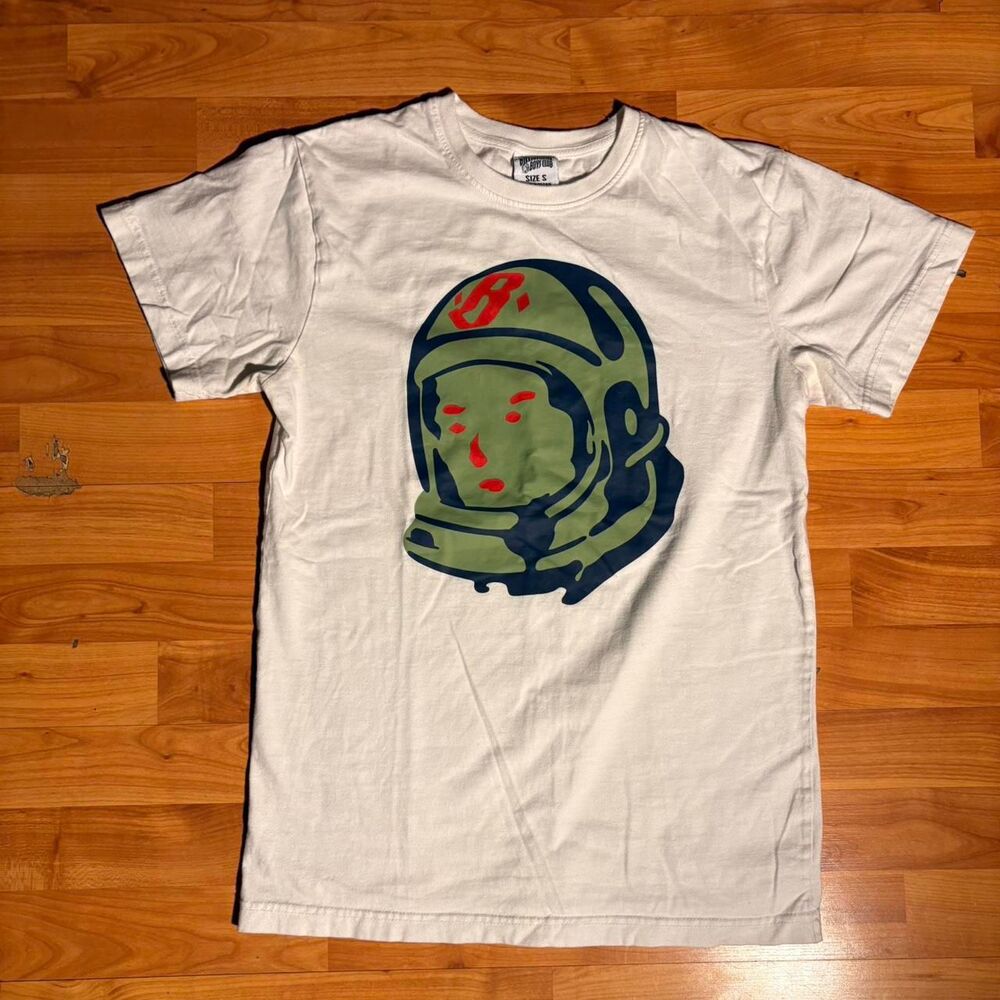 Vintage Billionaire Boys Club White Tee Green Red Accents Size S Streetwear